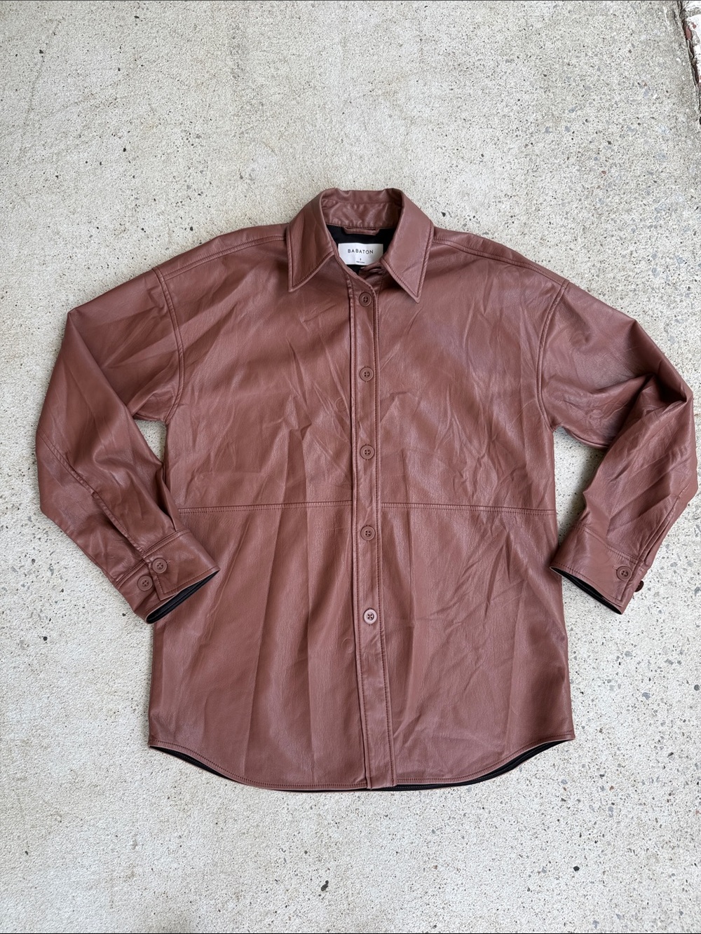 Aritzia Babaton Pelli Vegan Leather Shirt Jacket Brown Size
Small - Picture 6 of 11